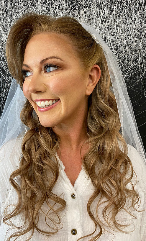 Bridal hair transformation