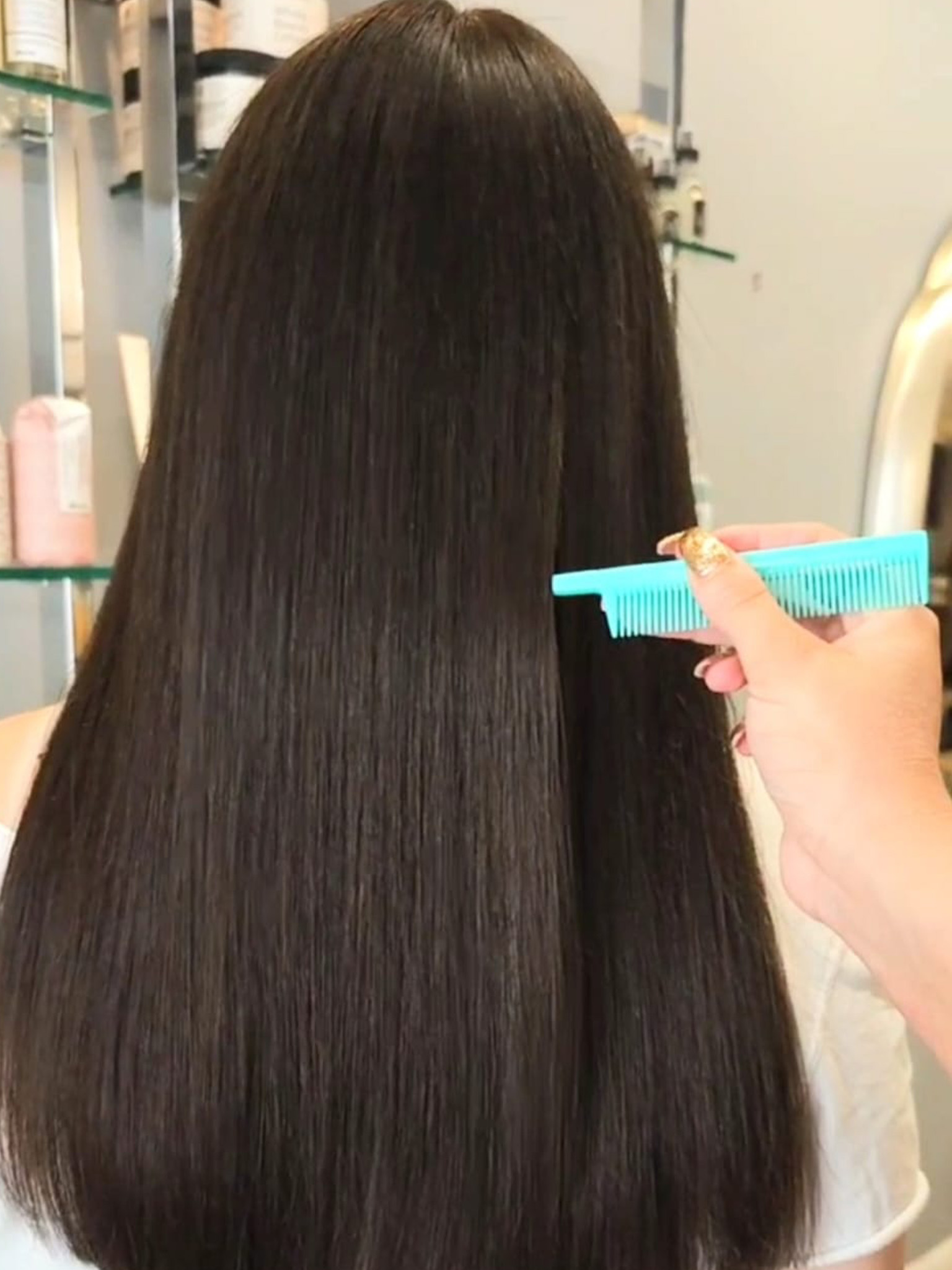 Hair Straightening Treatment results